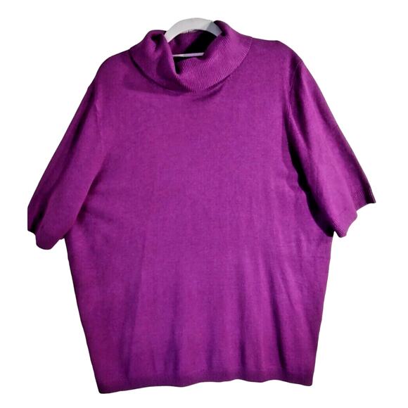 Lane Bryant Woman's NEW Purple Pullover Sweater Size 26/28 Turtle Neck Key hole - Picture 1 of 6